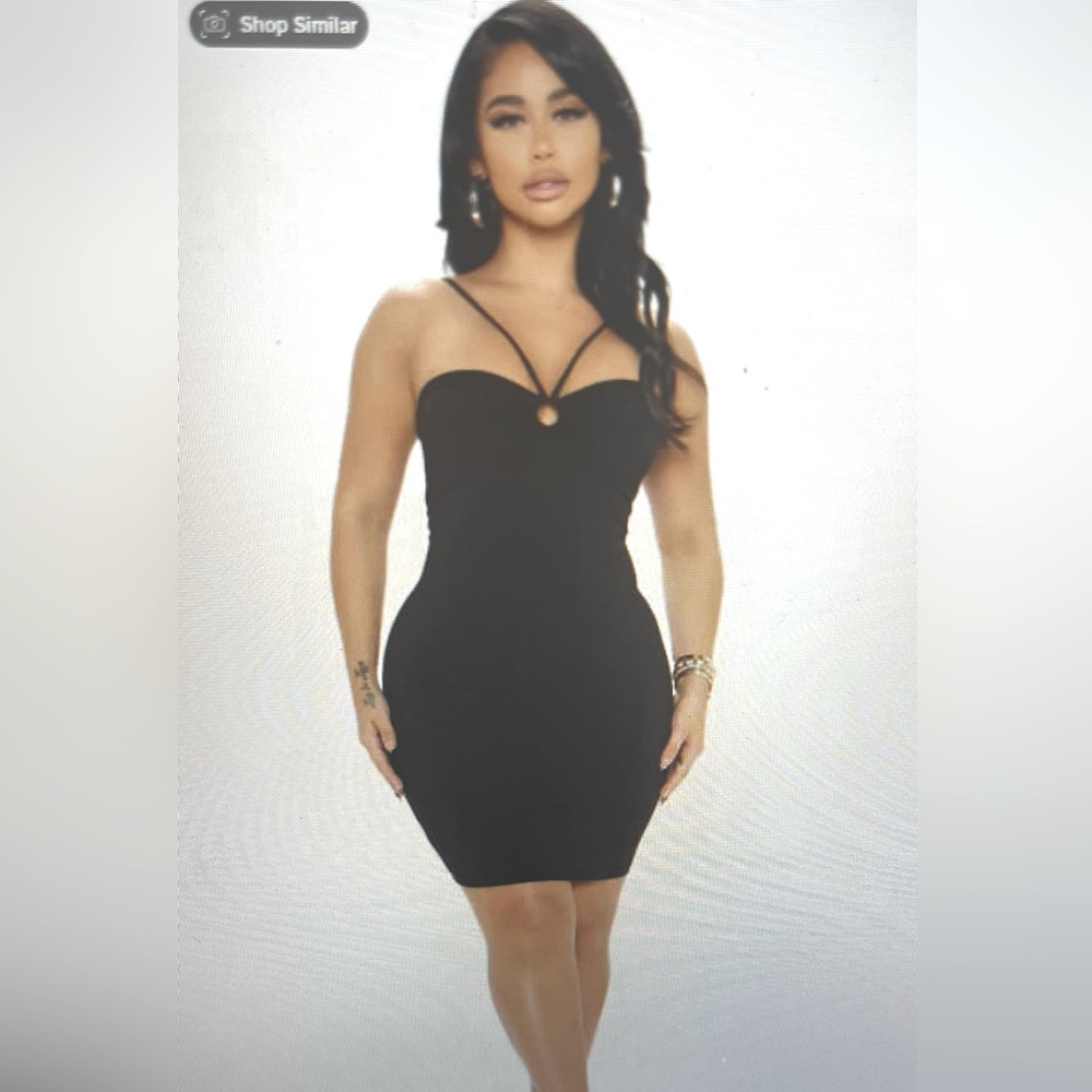 Sexy cutout black dress